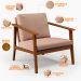 Kit 02 Poltronas Decorativas Para Sala de Estar Petra B04 Linho Rosê - Lyam Decor