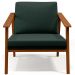 Kit 02 Poltronas Decorativas Para Sala de Estar Petra B04 Linho Verde Musgo - Lyam Decor