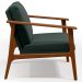 Kit 02 Poltronas Decorativas Para Sala de Estar Petra B04 Linho Verde Musgo - Lyam Decor