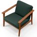Kit 02 Poltronas Decorativas Para Sala de Estar Petra B04 Linho Verde Musgo - Lyam Decor