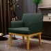 Kit 02 Poltronas Decorativas Para Sala de Estar Recepção Beatriz W01 Linho Verde Musgo - Lyam Decor