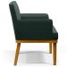 Kit 02 Poltronas Decorativas Para Sala de Estar Recepção Beatriz W01 Linho Verde Musgo - Lyam Decor
