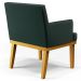 Kit 02 Poltronas Decorativas Para Sala de Estar Recepção Beatriz W01 Linho Verde Musgo - Lyam Decor