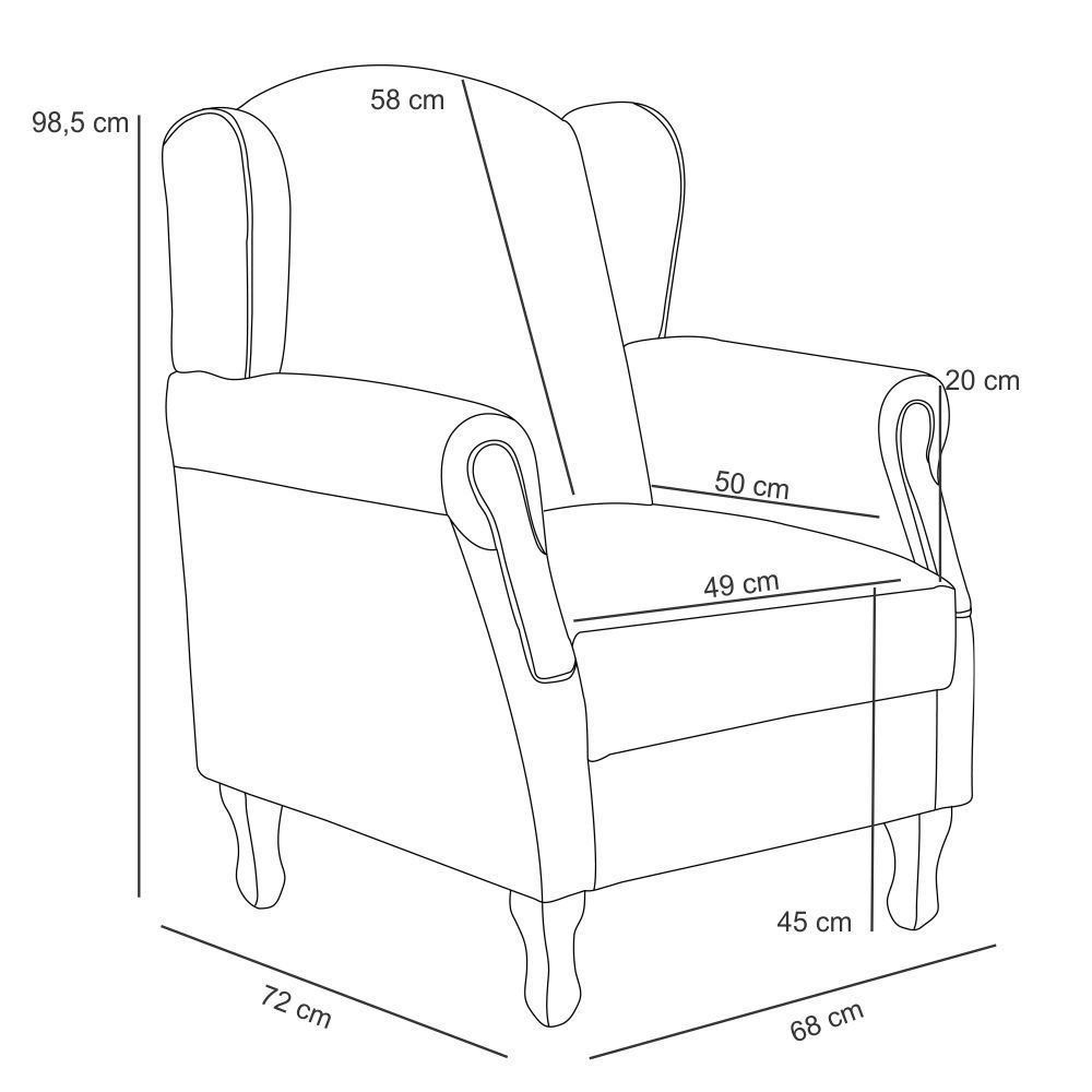Kit 02 Poltronas Decorativas Para Sala de Estar Yara P02 Corino Branco - Lyam Decor