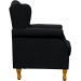 Kit 02 Poltronas Decorativas Para Sala de Estar Yara P02 Corino Preto - Lyam Decor