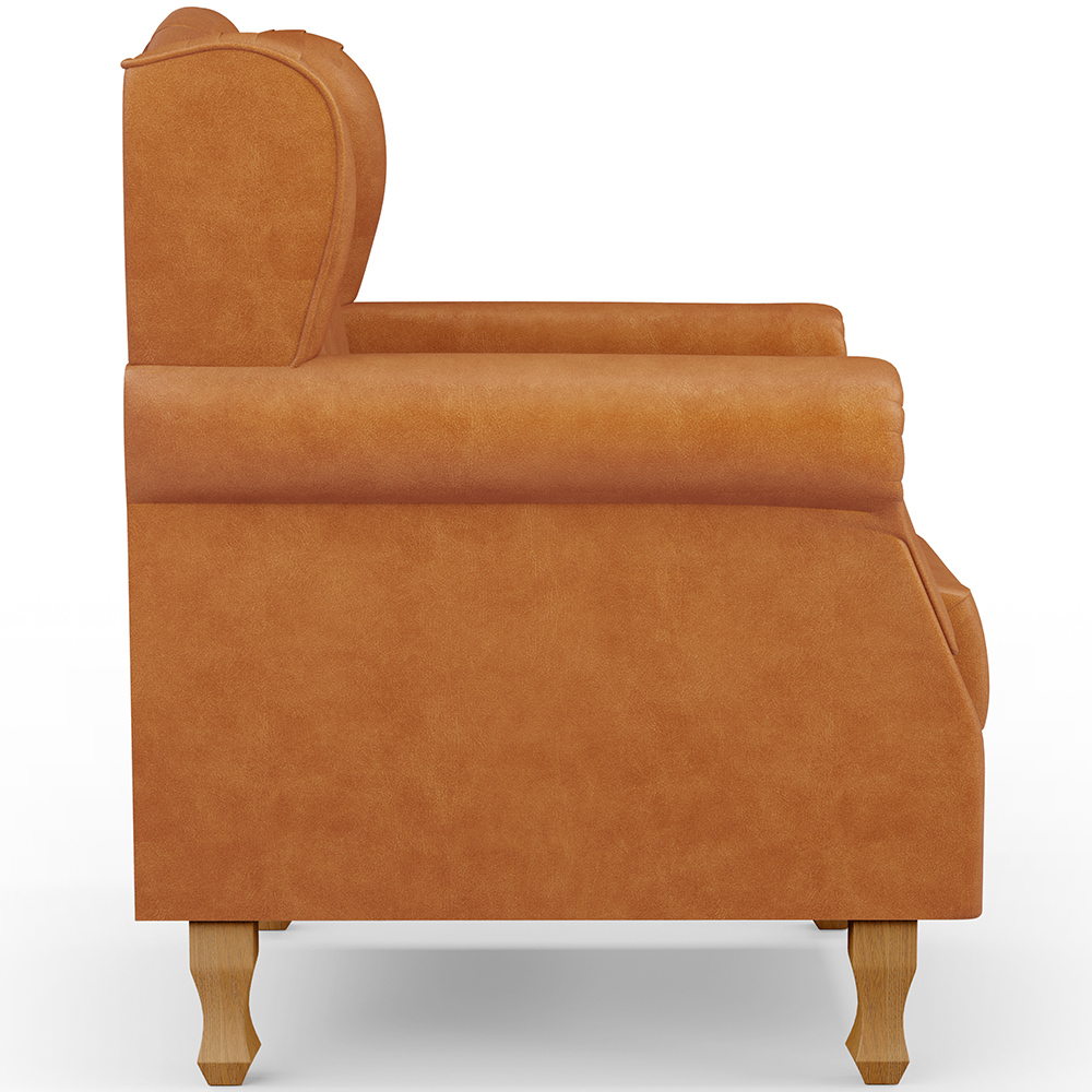 Kit 02 Poltronas Decorativas Para Sala de Estar Yara P02 Couríssimo Canela - Lyam Decor