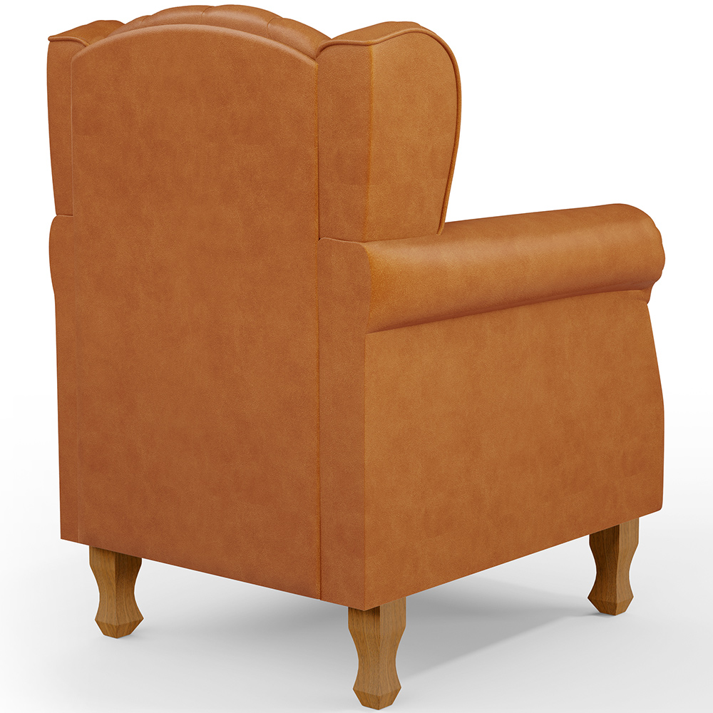 Kit 02 Poltronas Decorativas Para Sala de Estar Yara P02 Couríssimo Canela - Lyam Decor