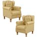 Kit 02 Poltronas Decorativas Para Sala de Estar Yara P02 Couríssimo Fendi - Lyam Decor