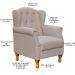 Kit 02 Poltronas Decorativas Para Sala de Estar Yara P02 Linho Bege - Lyam Decor