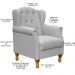 Kit 02 Poltronas Decorativas Para Sala de Estar Yara P02 Linho Cinza - Lyam Decor