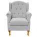 Kit 02 Poltronas Decorativas Para Sala de Estar Yara P02 Linho Cinza - Lyam Decor