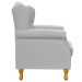 Kit 02 Poltronas Decorativas Para Sala de Estar Yara P02 Linho Cinza - Lyam Decor
