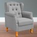 Kit 02 Poltronas Decorativas Para Sala de Estar Yara P02 Linho Cinza Escuro - Lyam Decor