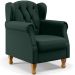 Kit 02 Poltronas Decorativas Para Sala de Estar Yara P02 Linho Verde Musgo - Lyam Decor