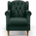 Kit 02 Poltronas Decorativas Para Sala de Estar Yara P02 Linho Verde Musgo - Lyam Decor