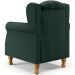 Kit 02 Poltronas Decorativas Para Sala de Estar Yara P02 Linho Verde Musgo - Lyam Decor