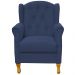 Kit 02 Poltronas Decorativas Para Sala de Estar Yara P02 Suede Azul Marinho - Lyam Decor