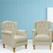 Kit 02 Poltronas Decorativas Para Sala de Estar Yara P02 Suede Bege - Lyam Decor