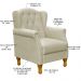 Kit 02 Poltronas Decorativas Para Sala de Estar Yara P02 Suede Bege - Lyam Decor