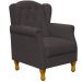 Kit 02 Poltronas Decorativas Para Sala de Estar Yara P02 Suede Marrom - Lyam Decor