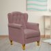 Kit 02 Poltronas Decorativas Para Sala de Estar Yara P02 Suede Rosê - Lyam Decor