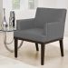 Kit 02 Poltronas Decorativas Para Sala de Estar e Recepção Beatriz W01 Corino Cinza - Lyam Decor