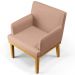 Kit 02 Poltronas Decorativas Para Sala de Estar e Recepção Beatriz W01 Linho Rosê - Lyam Decor
