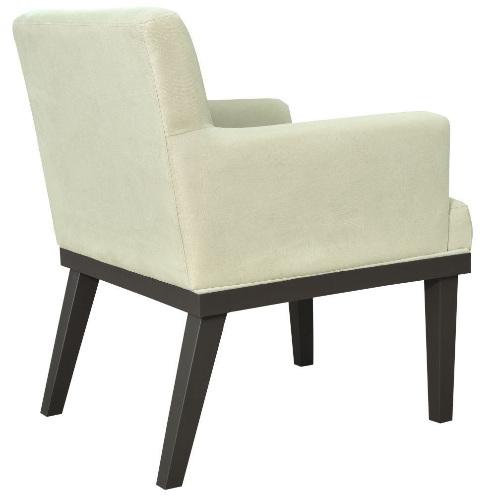 Kit 02 Poltronas Decorativas Para Sala de Estar e Recepção Beatriz W01 Suede Bege - Lyam Decor
