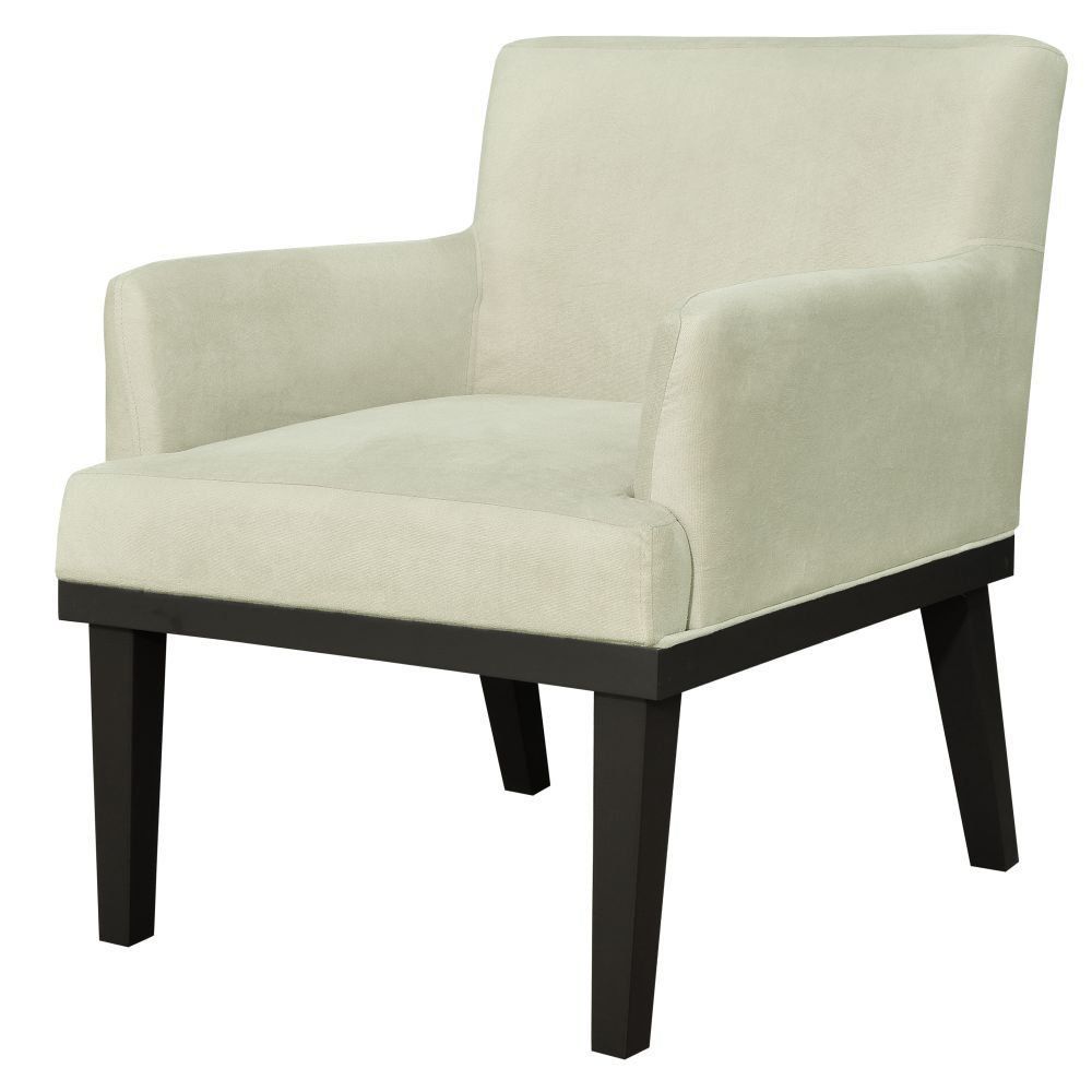 Kit 02 Poltronas Decorativas Para Sala de Estar e Recepção Beatriz W01 Suede Bege - Lyam Decor