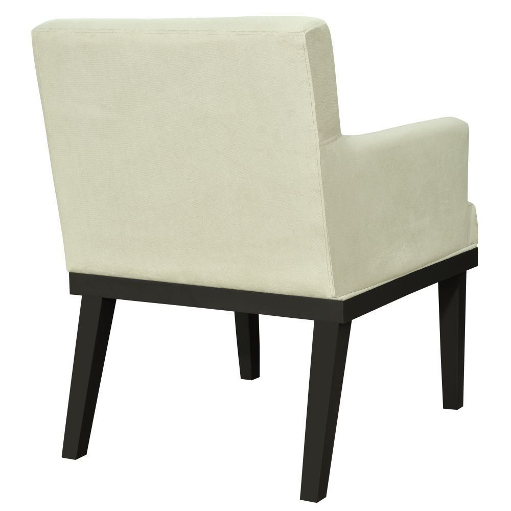 Kit 02 Poltronas Decorativas Para Sala de Estar e Recepção Beatriz W01 Suede Bege - Lyam Decor