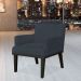 Kit 02 Poltronas Decorativas Para Sala de Estar e Recepção Beatriz W01 Suede Preto - Lyam Decor