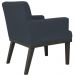 Kit 02 Poltronas Decorativas Para Sala de Estar e Recepção Beatriz W01 Suede Preto - Lyam Decor