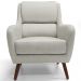 Kit 02 Poltronas Decorativas Para Sala de Estar e Recepção Gooby D02 Linho Bege C-107 - Lyam Decor
