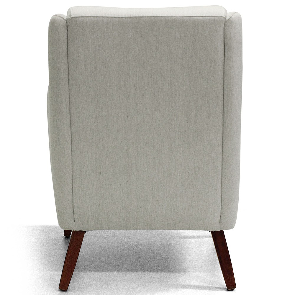 Kit 02 Poltronas Decorativas Para Sala de Estar e Recepção Gooby D02 Linho Bege C-107 - Lyam Decor