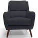 Kit 02 Poltronas Decorativas Para Sala de Estar e Recepção Gooby D02 Linho Chumbo D-465 - Lyam Decor