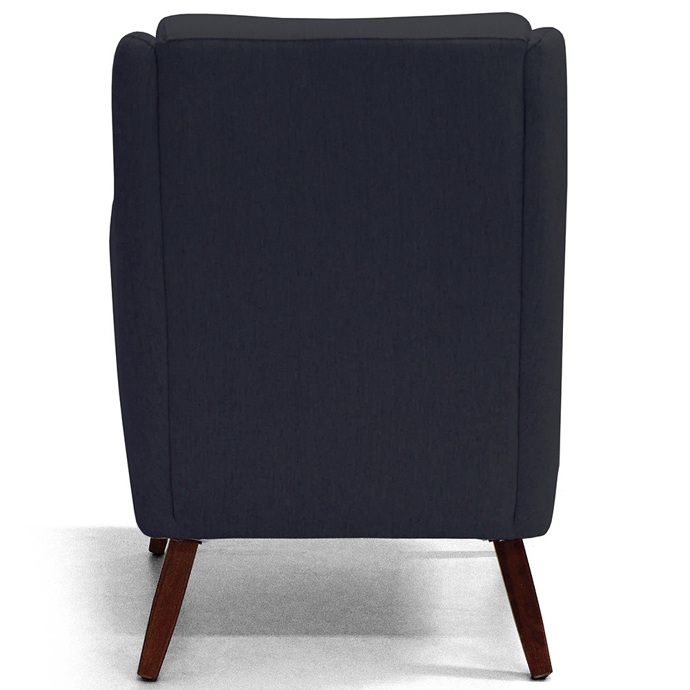 Kit 02 Poltronas Decorativas Para Sala de Estar e Recepção Gooby D02 Linho Chumbo D-465 - Lyam Decor