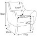 Kit 02 Poltronas Decorativas Para Sala de Estar e Recepção Gooby D02 Linho Chumbo D-465 - Lyam Decor