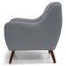 Kit 02 Poltronas Decorativas Para Sala de Estar e Recepção Gooby D02 Linho Cinza C-416 - Lyam Decor