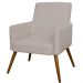 Kit 02 Poltronas Decorativas Para Sala de Estar e Recepção Maria W01 Linho Bege - Lyam Decor