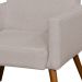 Kit 02 Poltronas Decorativas Para Sala de Estar e Recepção Maria W01 Linho Bege - Lyam Decor
