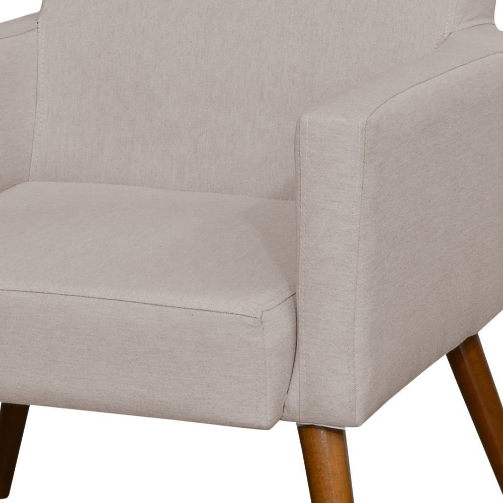 Kit 02 Poltronas Decorativas Para Sala de Estar e Recepção Maria W01 Linho Bege - Lyam Decor