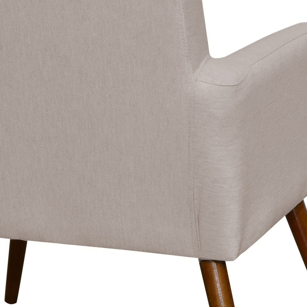 Kit 02 Poltronas Decorativas Para Sala de Estar e Recepção Maria W01 Linho Bege - Lyam Decor