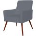 Kit 02 Poltronas Decorativas Para Sala de Estar e Recepção Maria W01 Pés Palito Corino Cinza - Lyam Decor