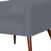 Kit 02 Poltronas Decorativas Para Sala de Estar e Recepção Maria W01 Pés Palito Corino Cinza - Lyam Decor