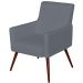 Kit 02 Poltronas Decorativas Para Sala de Estar e Recepção Maria W01 Pés Palito Corino Cinza - Lyam Decor