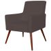 Kit 02 Poltronas Decorativas Para Sala de Estar e Recepção Maria W01 Pés Palito Corino Marrom - Lyam Decor