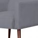 Kit 02 Poltronas Decorativas Para Sala de Estar e Recepção Maria W01 Pés Palito Suede Cinza - Lyam Decor
