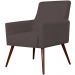 Kit 02 Poltronas Decorativas Para Sala de Estar e Recepção Maria W01 Pés Palito Suede Marrom - Lyam Decor