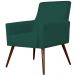 Kit 02 Poltronas Decorativas Para Sala de Estar e Recepção Maria W01 Pés Palito Verde Musgo - Lyam Decor