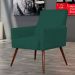 Kit 02 Poltronas Decorativas Para Sala de Estar e Recepção Maria W01 Pés Palito Verde Musgo - Lyam Decor